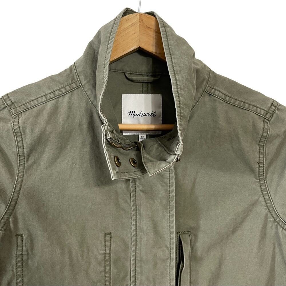 Madewell Olive Green Utility Cargo Fleet Jacket XS - Picture 7 of 10